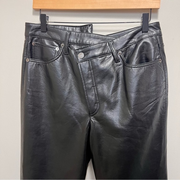 Agolde Criss Cross Recycled Leather Straight in Detox Size 29 - Picture 5 of 15